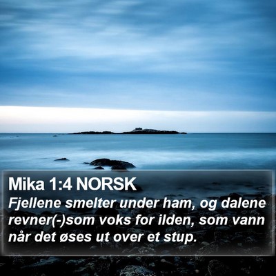Mika 1:4 NORSK Bible Verse Image