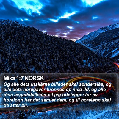 Mika 1:7 NORSK Bible Verse Image