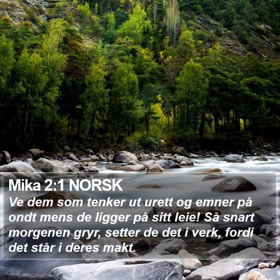 Mika 2:1 NORSK Bible Verse Image