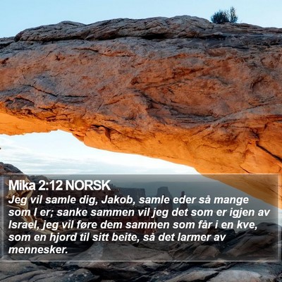 Mika 2:12 NORSK Bible Verse Image
