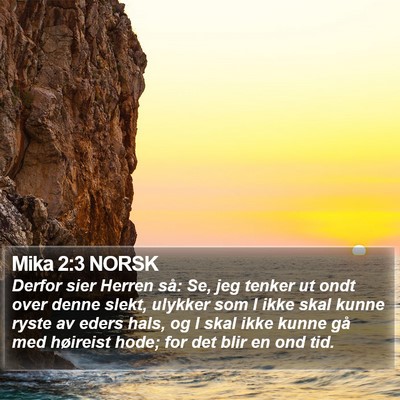 Mika 2:3 NORSK Bible Verse Image