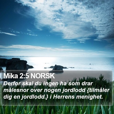 Mika 2:5 NORSK Bible Verse Image