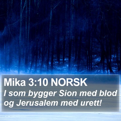 Mika 3:10 NORSK Bible Verse Image