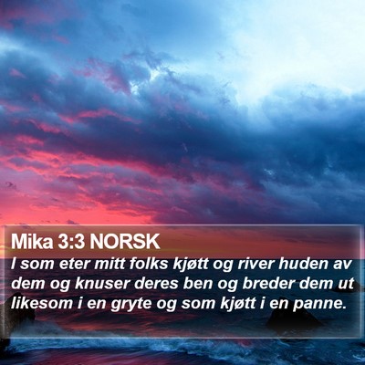 Mika 3:3 NORSK Bible Verse Image