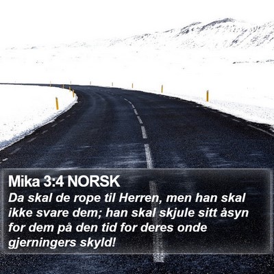 Mika 3:4 NORSK Bible Verse Image