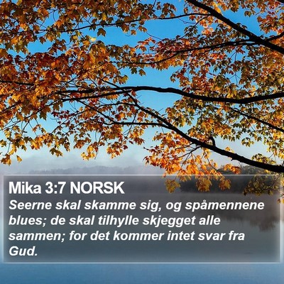 Mika 3:7 NORSK Bible Verse Image