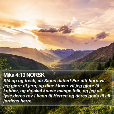 Mika 4:13 NORSK Bible Verse Image