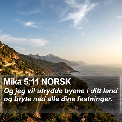 Mika 5:11 NORSK Bible Verse Image