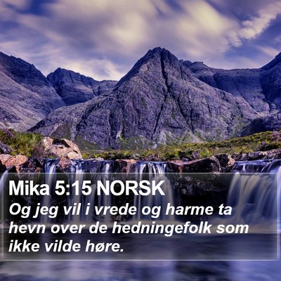 Mika 5:15 NORSK Bible Verse Image