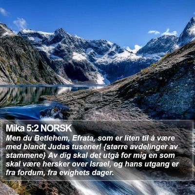 Mika 5:2 NORSK Bible Verse Image
