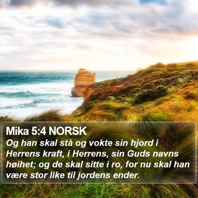 Mika 5:4 NORSK Bible Verse Image