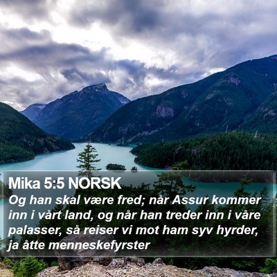 Mika 5:5 NORSK Bible Verse Image