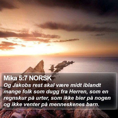 Mika 5:7 NORSK Bible Verse Image