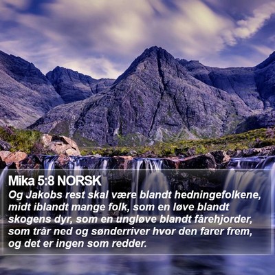 Mika 5:8 NORSK Bible Verse Image