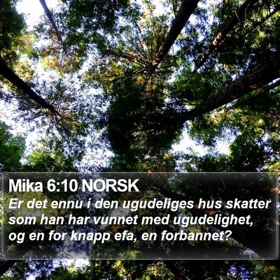 Mika 6:10 NORSK Bible Verse Image