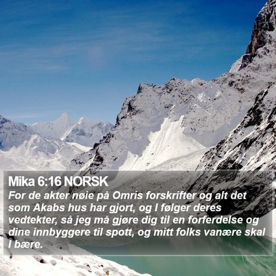 Mika 6:16 NORSK Bible Verse Image