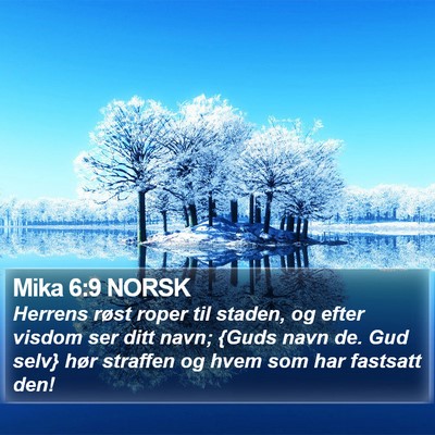 Mika 6:9 NORSK Bible Verse Image