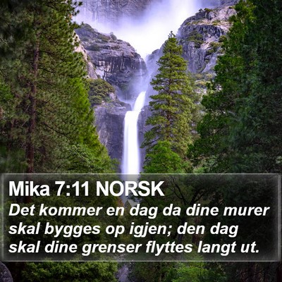 Mika 7:11 NORSK Bible Verse Image