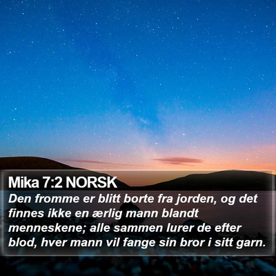Mika 7:2 NORSK Bible Verse Image