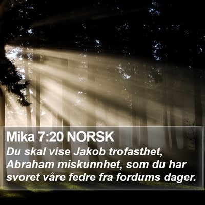 Mika 7:20 NORSK Bible Verse Image