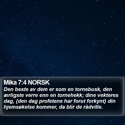 Mika 7:4 NORSK Bible Verse Image