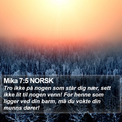 Mika 7:5 NORSK Bible Verse Image