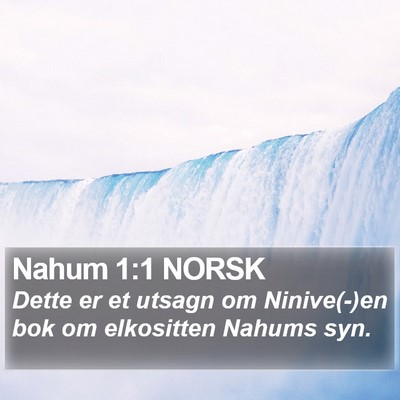 Nahum 1:1 NORSK Bible Verse Image