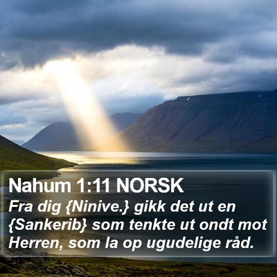 Nahum 1:11 NORSK Bible Verse Image