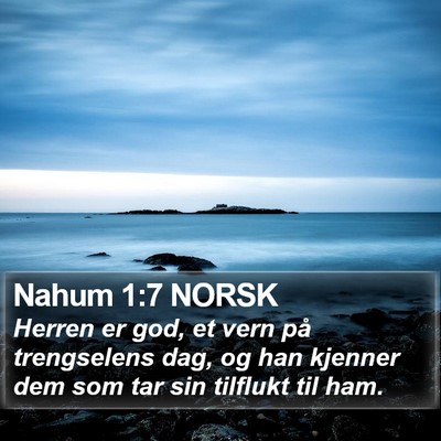 Nahum 1:7 NORSK Bible Verse Image