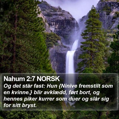 Nahum 2:7 NORSK Bible Verse Image