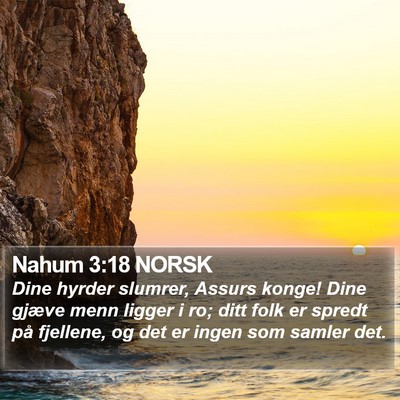 Nahum 3:18 NORSK Bible Verse Image