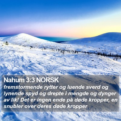 Nahum 3:3 NORSK Bible Verse Image