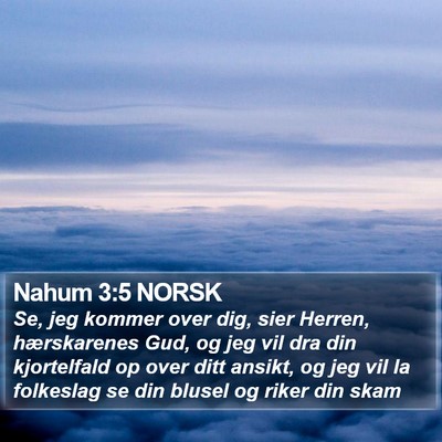 Nahum 3:5 NORSK Bible Verse Image