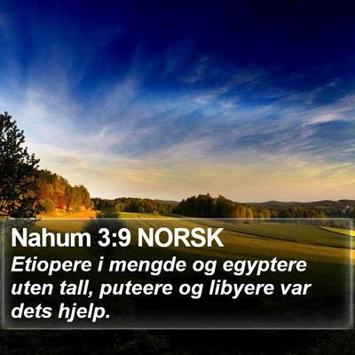 Nahum 3:9 NORSK Bible Verse Image
