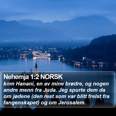 Nehemja 1:2 NORSK Bible Verse Image