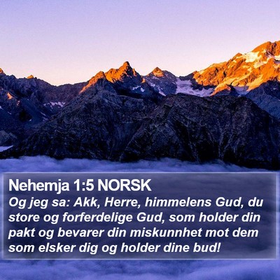 Nehemja 1:5 NORSK Bible Verse Image