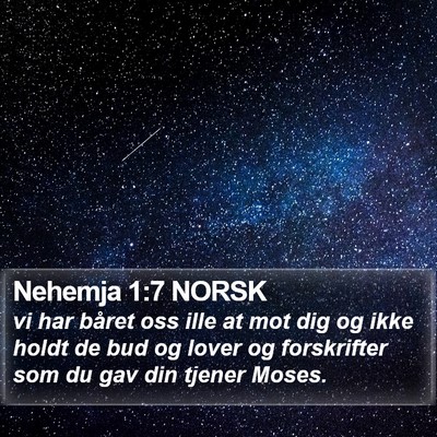 Nehemja 1:7 NORSK Bible Verse Image