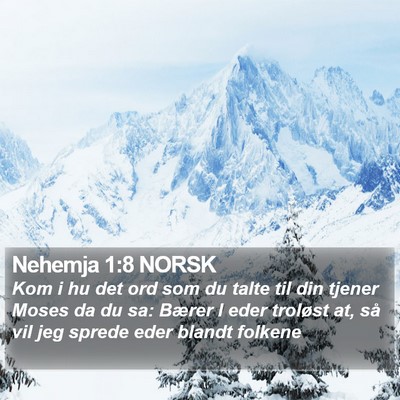 Nehemja 1:8 NORSK Bible Verse Image