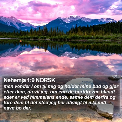 Nehemja 1:9 NORSK Bible Verse Image