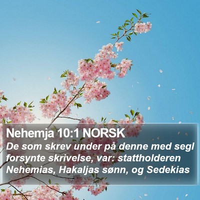 Nehemja 10:1 NORSK Bible Verse Image