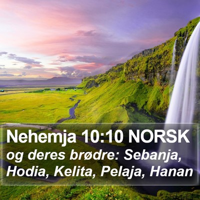 Nehemja 10:10 NORSK Bible Verse Image