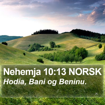 Nehemja 10:13 NORSK Bible Verse Image