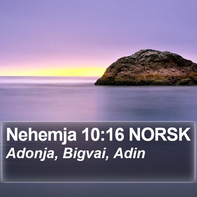Nehemja 10:16 NORSK Bible Verse Image
