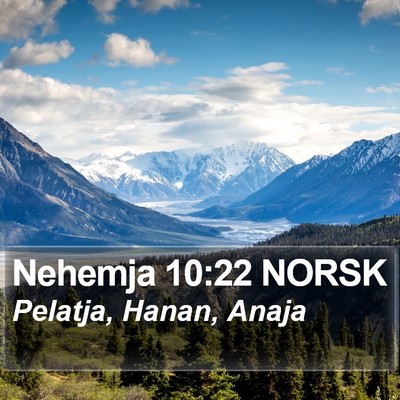 Nehemja 10:22 NORSK Bible Verse Image