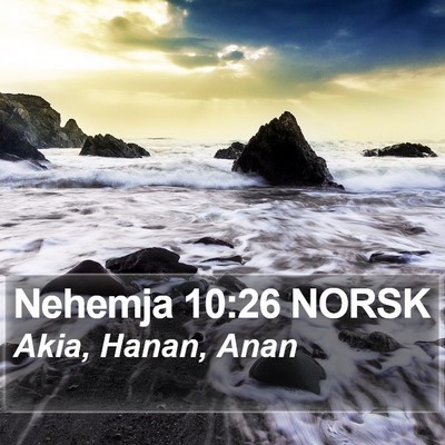 Nehemja 10:26 NORSK Bible Verse Image