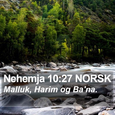 Nehemja 10:27 NORSK Bible Verse Image