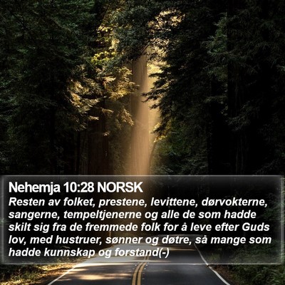 Nehemja 10:28 NORSK Bible Verse Image