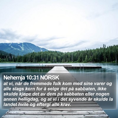 Nehemja 10:31 NORSK Bible Verse Image