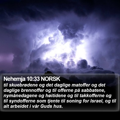 Nehemja 10:33 NORSK Bible Verse Image