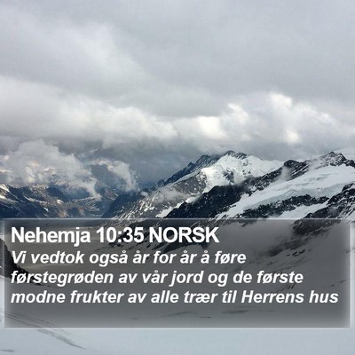 Nehemja 10:35 NORSK Bible Verse Image